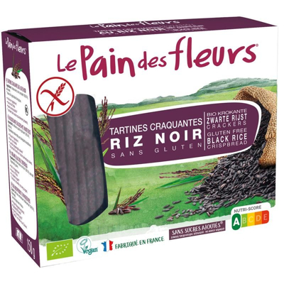 Afbeelding van Le Pain Des Fleurs Zwarte Rijst Crackers 150 gram