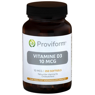 Afbeelding van Proviform Vitamine D3 10mcg Softgel Capsules 250st