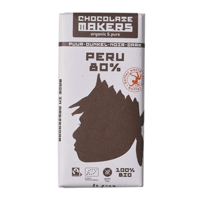 Afbeelding van Chocolatemakers Awajun 80% Puur Fairtrade Bio, 80 gram