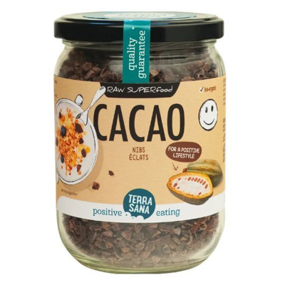 Afbeelding van Terrasana Raw cacao nibs in glas 230 g