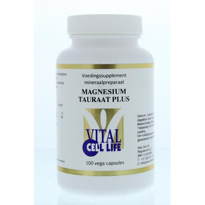 Afbeelding van Vital Cell Life Magnesium Tauraat Plus B6, 100 Veg. capsules