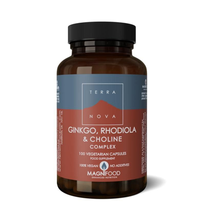 Afbeelding van Terranova Ginkgo, rhodiola &amp; choline complex 100 capsules