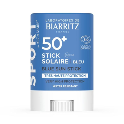 Afbeelding van Laboratoires De Biarritz Sport By Algamaris Blue Sunscreen Stick Lsf50+ 12 G