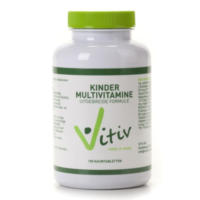 Afbeelding van Vitiv Kinder multivitamine 100 tabletten