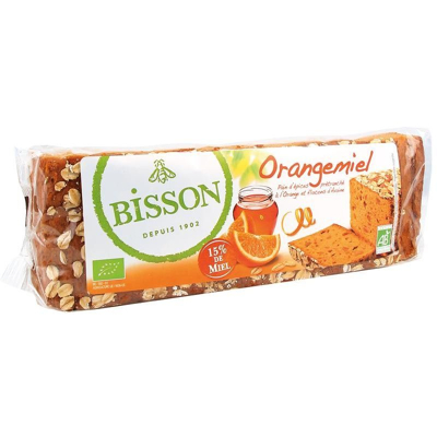 Afbeelding van Bisson Orangemiel honingkoek met sinaasappel voorgesneden 300 g