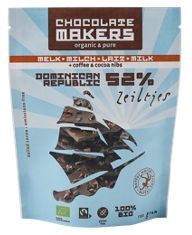 Afbeelding van Chocolatemakers Chocozeiltjes donkere melk 52% koffie &amp; nibs 100 g