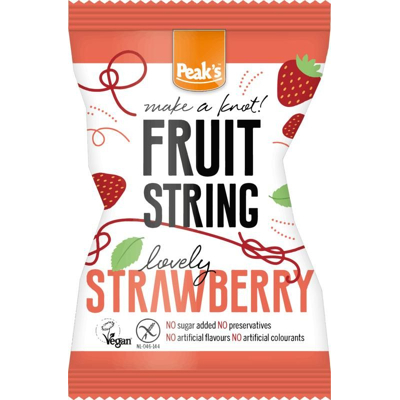 Afbeelding van Peak&#039;s Fruit String Aardbei Glutenvrij, 14 gram