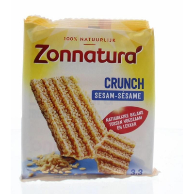 Afbeelding van Zonnatura Sesam crunch reep 50 gram 3 stuks