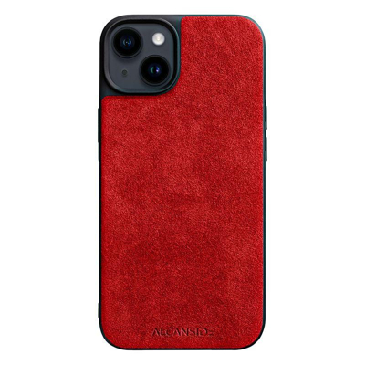 Afbeelding van iPhone 13 Mini Alcantara Back Cover Red
