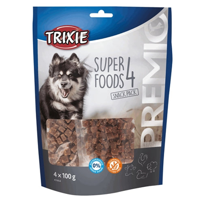 Afbeelding van Trixie Premio 4 Superfoods Hondensnacks Kip Eend Rund 4x100 g