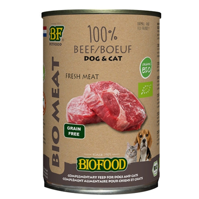 Afbeelding van Biofood Organic Hond 100% Rund Blik 400 GR (12 stuks)