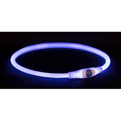 Afbeelding van Trixie Halsband Usb Flash Light Lichtgevend Oplaadbaar Blauw 40X0,8 CM (399175)