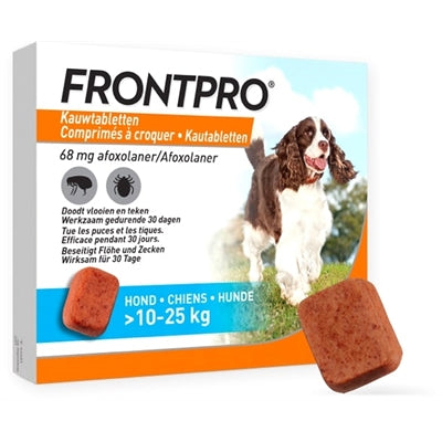 Afbeelding van Frontline Frontpro Kauwtabletten L 3 TBL Voor honden van 10 tot 25 kg