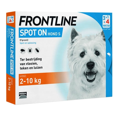 Afbeelding van Frontline Hond Spot On Small 4 PIPET 2 10 KG