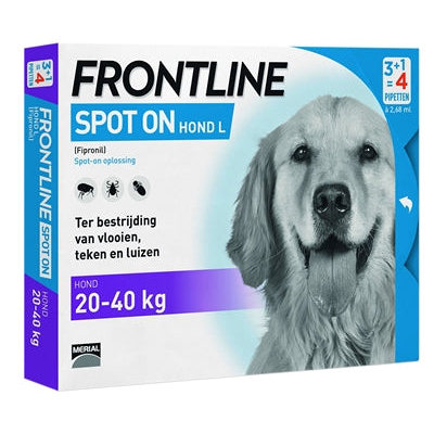 Afbeelding van Frontline Hond Spot On Large 4 PIPET 20 40 KG