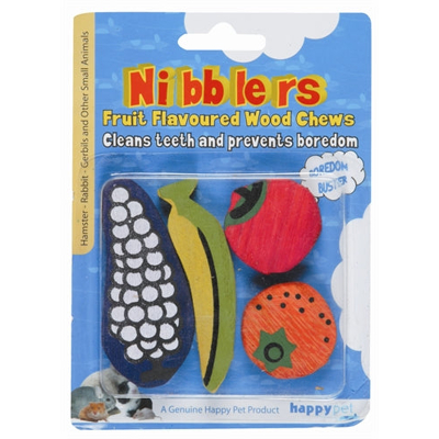 Afbeelding van Happy Pet Nibblers Fruit 4 ST 8,5X4X1 CM
