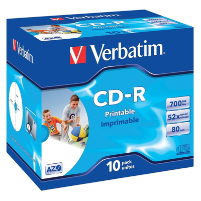Afbeelding van Verbatim CD recordable, doos van 10 stuks, individueel verpakt (Jewel Case)