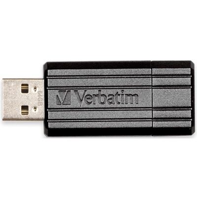 Afbeelding van Verbatim PinStripe USB 2.0 stick, 64 GB, zwart stick