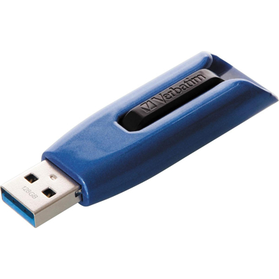 Afbeelding van Verbatim V3 Max USB 3.0 stick, 128GB, blauw stick