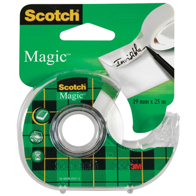 Afbeelding van Plakband Scotch Magic 810 19mmx25m onzichtbaar + afroller