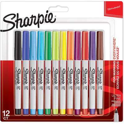 Afbeelding van Sharpie Permanente Marker, Extra Fijn, Blister Van 12 Stuks In Geassorteerde Kleuren Permanent Marker