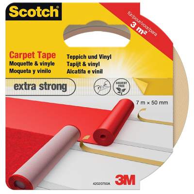 Afbeelding van Scotch Extra Sterke Tapijttape, Ft 50 Mm X 7 M, Blisterverpakking Montagetape
