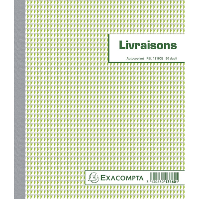 Afbeelding van Exacompta leveringen, ft 21 x 18 cm, dupli (50 2 vel), Franstalig bedrijfsformulieren