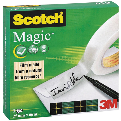 Afbeelding van Scotch plakband Magic Tape ft 25 mm x 66 m