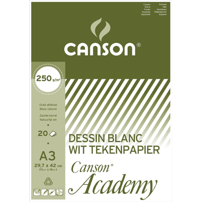 Afbeelding van Canson Tekenblok Academy Ft 29,7 X 42 Cm (a3) Tekenpapier