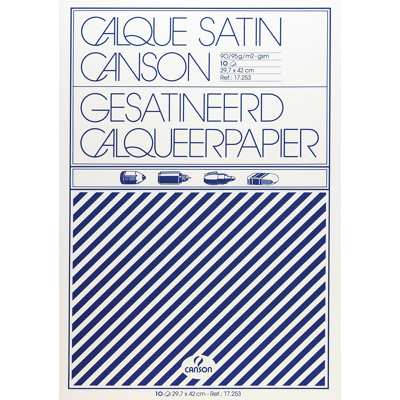 Afbeelding van Canson kalkpapier ft 29,7 x 42 cm (A3), etui van 10 blad