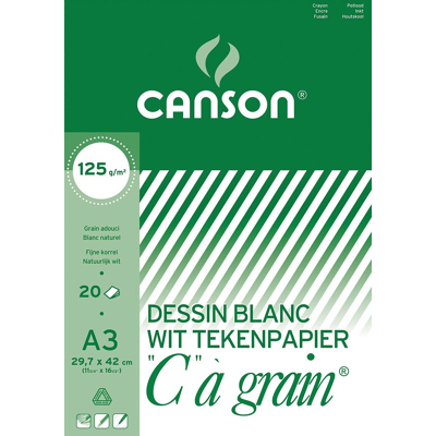 Afbeelding van Canson Tekenblok C À Grain 125 G/m², Ft 29,7 X 42 Cm (a3)