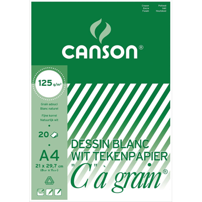 Afbeelding van Canson Tekenblok C À Grain 125 G/m², Ft 21 X 29,7 Cm (a4)