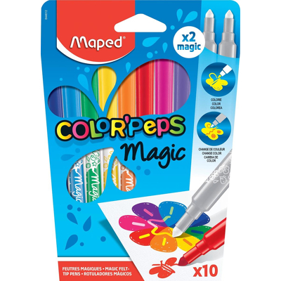 Afbeelding van Viltstift Maped Color&#039;Peps Magic set á 10 kleuren