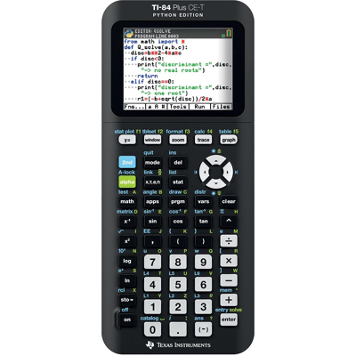 Afbeelding van Texas grafische rekenmachine TI 84 Plus CE T Python edition, zwart
