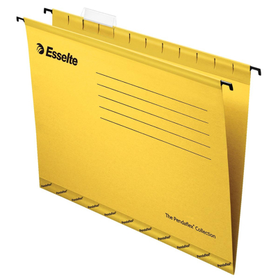 Afbeelding van Esselte hangmappen voor laden Pendaflex Plus tussenafstand 330 mm, geel, doos van 25 stuks hangmap