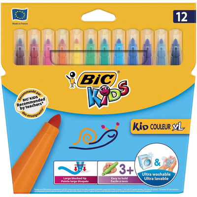 Afbeelding van Kleurstiften BicKids couleur XL assorti blister à 12 stuks