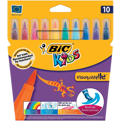 Afbeelding van Bic Kids penseelstift Visaquarelle, etui van 10 stuks viltstift