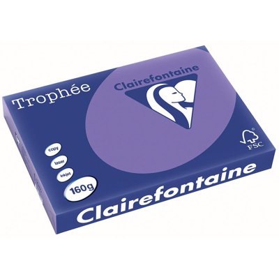 Afbeelding van Clairefontaine Trophée Intens, gekleurd papier, A3, 160 g, 250 vel, violet papier