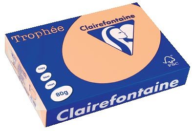 Afbeelding van Clairefontaine Trophée Gekleurd Papier, A4, 80 G, 500 Vel, Zalm Papier
