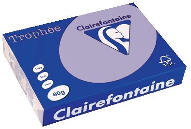 Afbeelding van Clairefontaine Trophée gekleurd papier, A4, 80 g, 500 vel, lila papier