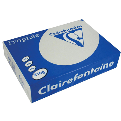 Afbeelding van Clairefontaine Trophée Pastel, gekleurd papier, A4, 210 g, 250 vel, lichtgrijs papier