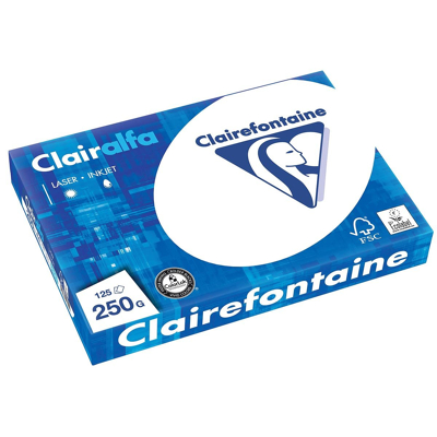 Afbeelding van Clairefontaine Clairalfa Presentatiepapier A4, 250 G, Pak Van 125 Vel