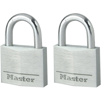 Afbeelding van De Raat Master Lock hangslot met sleutelslot, model 9130EURT, pak van 2 stuks slot