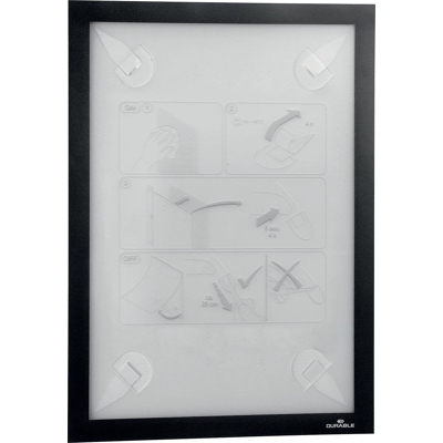 Afbeelding van Durable Duraframe Wallpaper zelfklevend kader formaat A4, zwart ophangtas