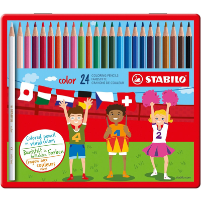 Afbeelding van STABILO Color kleurpotlood, metalen doos van 24 stuks kleurpotlood