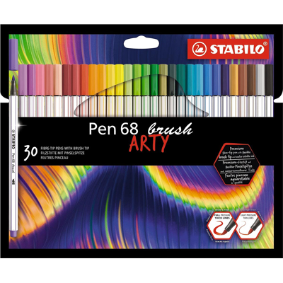Afbeelding van Brushstift STABILO Pen 568/30 Arty assorti set à 30 stuks