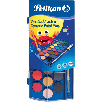 Afbeelding van Pelikan verfdoos plakkaatverf Paintbox 22 napjes verfdozen