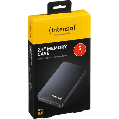 Afbeelding van Intenso Memory Case draagbare harde schijf, 5 TB, zwart schijf