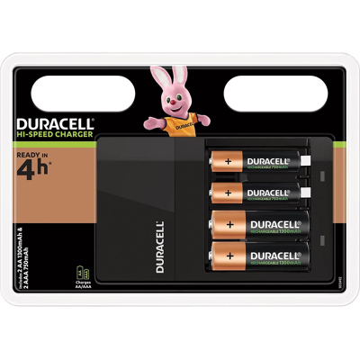 Afbeelding van Duracell Batterijlader Hi speed Value Charger, Inclusief 2 Aa En Aaa Batterijen, Op Blister