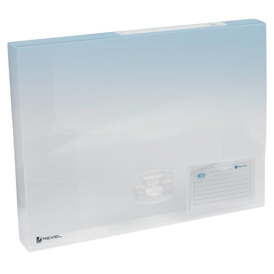 Afbeelding van Rexel elastobox Ice transparant, rug van 4 cm